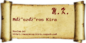 Mészáros Kira névjegykártya